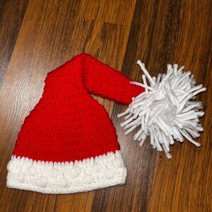 NEWBORN PHOTOSHOOT HAT - Hand Knitted Santa Hat